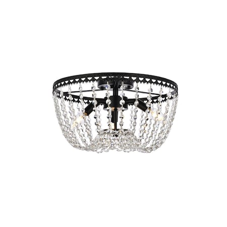 Lighting Business 16 in. Kylie Flush Mount in Black LI2222530
